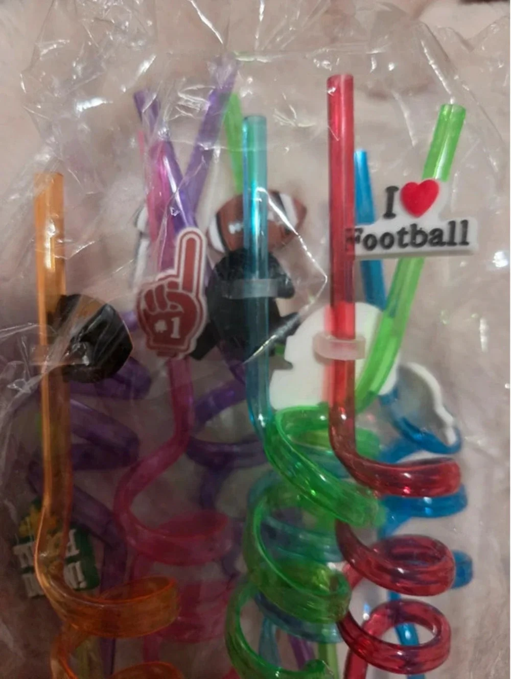 football swirl straws 10